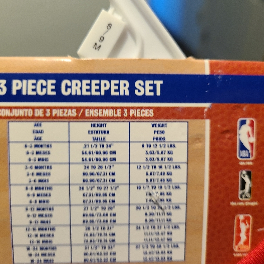 Chicago Bulls 3 Piece Creeper Set - Picture 4 of 8